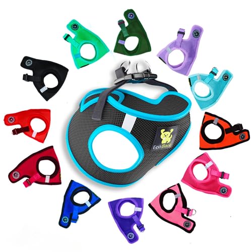 EcoBark Step in Hundegeschirr, reflektierend, weich, ultra gepolstert, Netz, Hundegeschirr fur XXS, XS, kleine und mittelgrose H