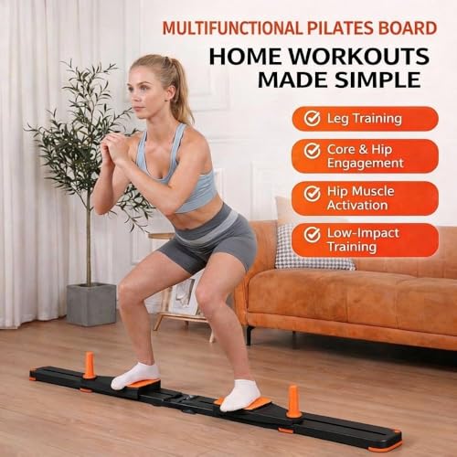 BRAMWELL PARTNERS Pilates Reformer Board, Multifunctional Abdominal & Full-Body Trainer Machine with Anti-Slip Design, Portable Pilates Reformer for Core Workout and Home Gym Exercise Equipment - Image 6