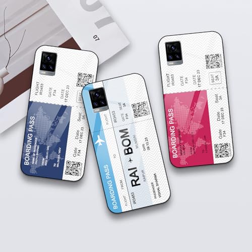 Image of COLORflow Back Cover Compatible with Vivo V20 | Boarding Pass Colors Customized | Shockproof TPU Bumper with Camera Protection Back Cover Compatible with Vivo V20