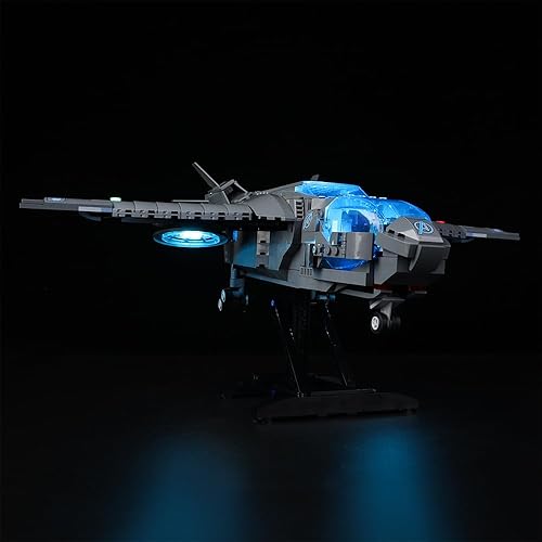 Miniatura 5 de Kyglaring Kit de iluminación LED (sin modelo) diseñado para Lego Marvel The Avengers Quinjet 76248 Kit de construcción de modelo de nave espacial,