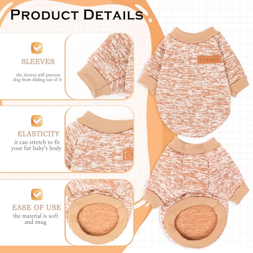 2 Pack 2.5-3.5lbs Dog Sweaters for Small Dogs Dog Clothes Winter Fleece Puppy Sweater Warm Pet Outfits for Yorkie, Chihuahua, Bulldog, Dachshund, Pug, XXS by Generic - Image 3