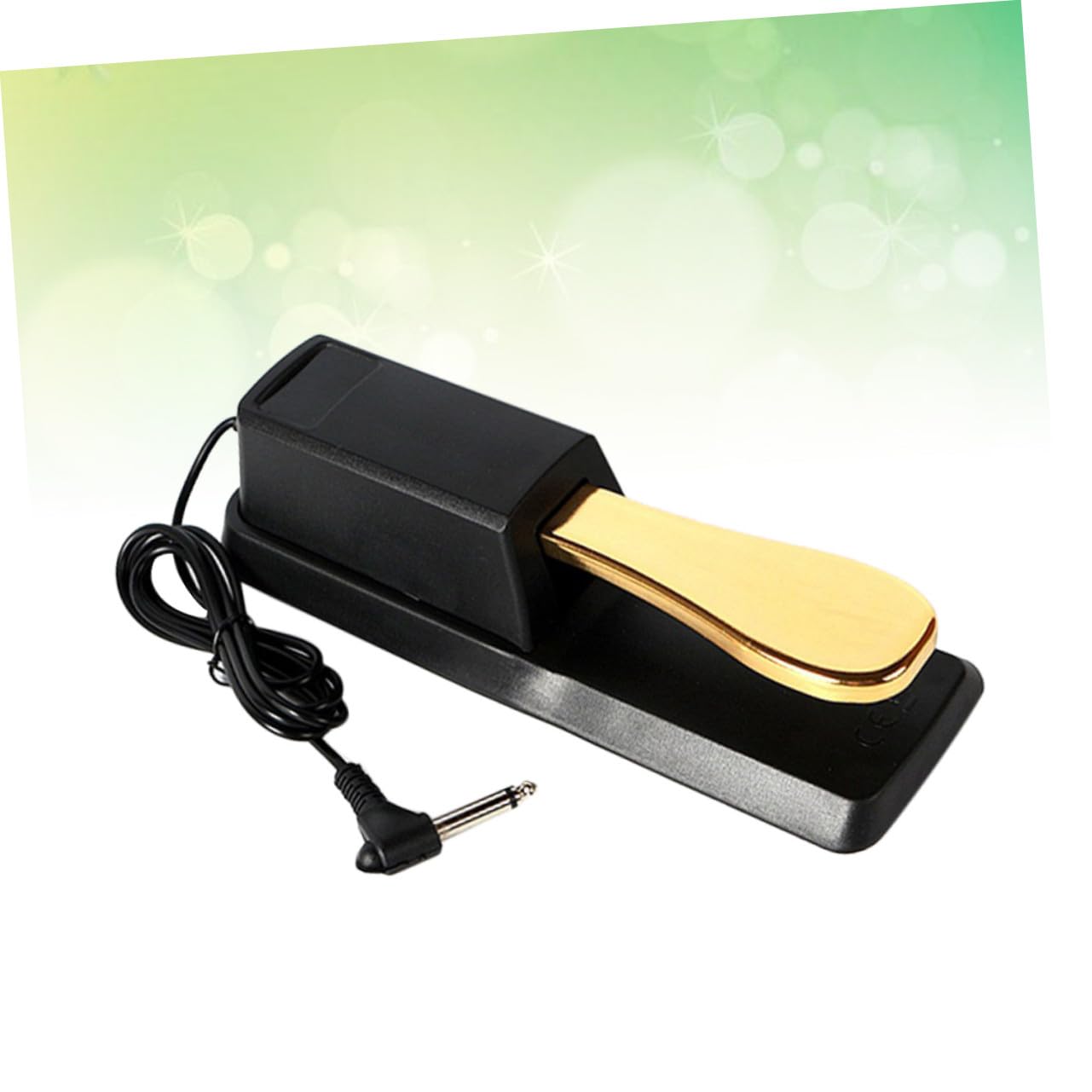 Pedal de Sostenido para Piano Electrónico Material ABS y Metal, Resistente al Óxido y Alta Dureza, Adecuado para Teclados Electrónicos Clásicos Dorados