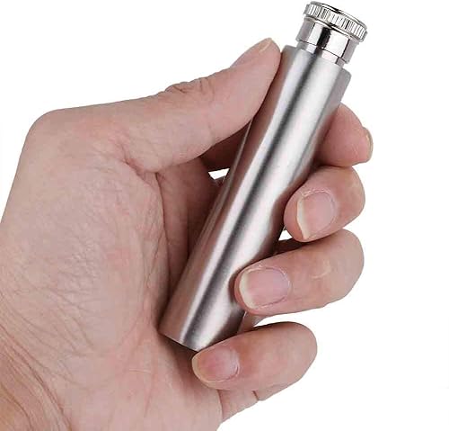 Miniatura 9 de TOPINCN Mini frasco de acero inoxidable, botella de whisky de bolsillo, mini frasco de cadera de acero inoxidable para alcohol, whisky, ron y vodka
