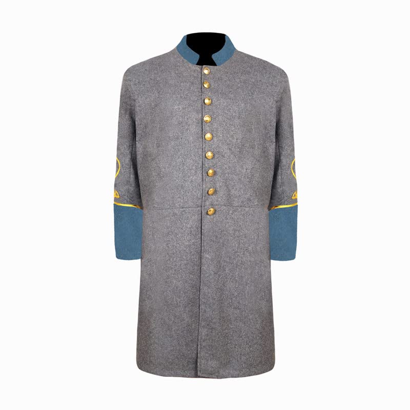 US Civil War General's Frock Coat with Solid Cuff & Collar - Braid 43