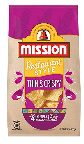 Mission Thin & Crispy Tortilla Chips, Gluten Free, Restaurant Style Corn Tortilla Chips, 9 oz - 2 Bags