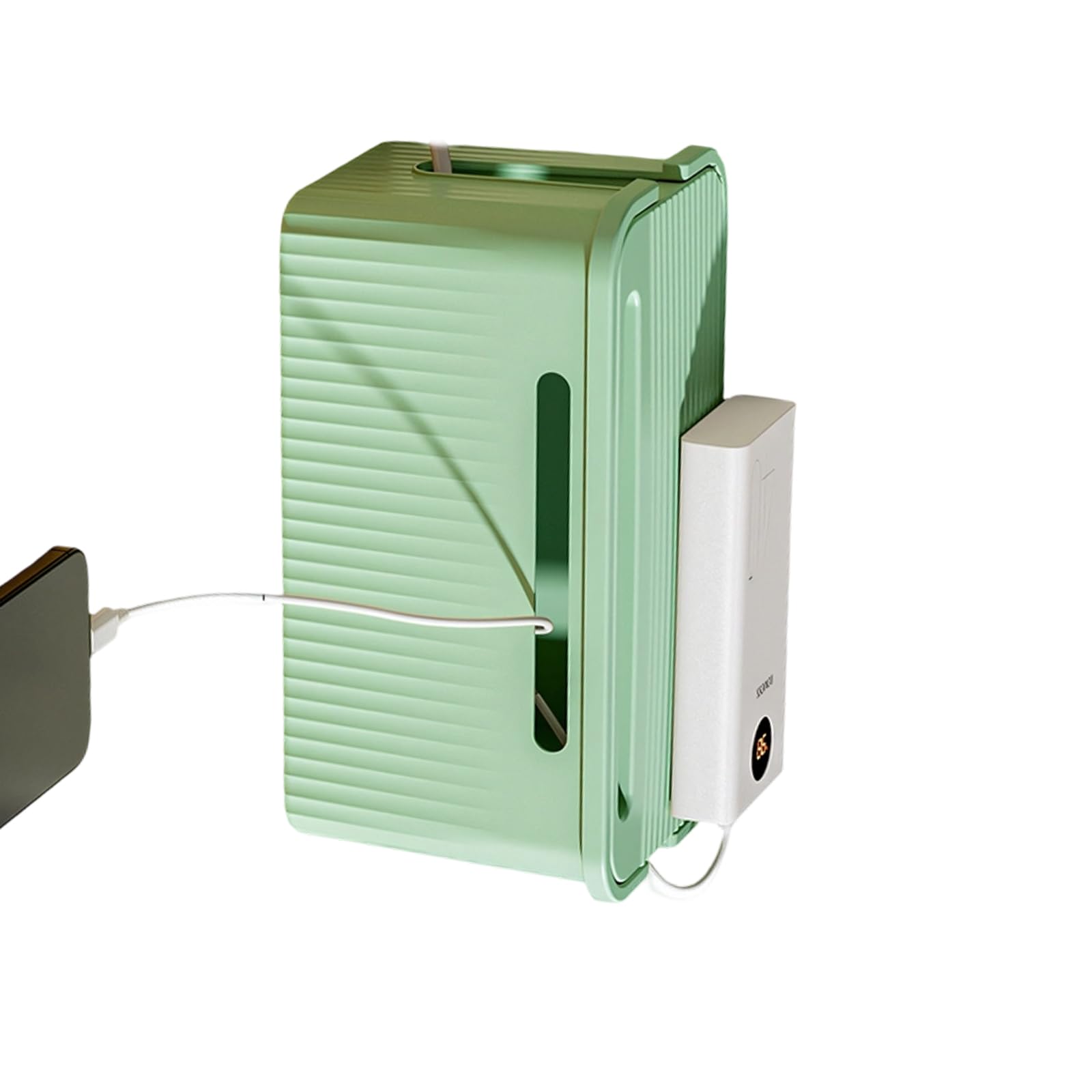 Jazuaiao Cable Organizers with Ventilated Designs for Efficient Heat Dissipation and Neat Wire Arrangement Cable Storage with Lid
