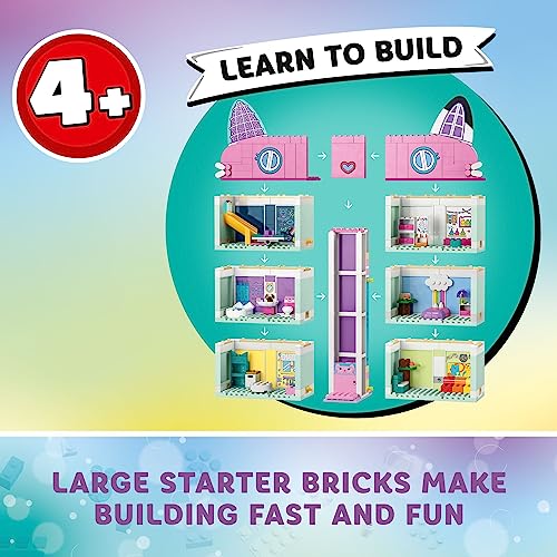 Lego Gabby’s Dollhouse 10788 Building Toy Set, 8-Room Playhouse with Purrfect Details and Popular Characters from The Show, Including Gabby, Pandy Paws, Cakey and Mercat, Kids Toy for Ages 4 and up - Image 6