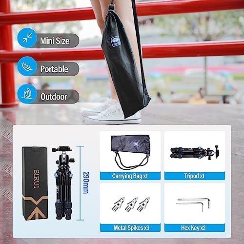 SIRUI AM203 Mini Travel Tripod with 360° B00K Ball Head,