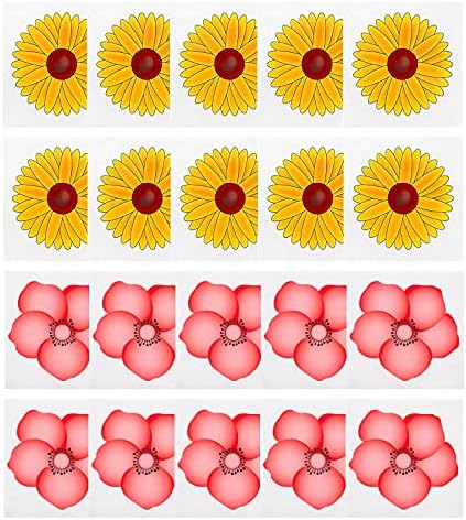 30 PCS Flies & Bug Window Fly Trap, Floral Pattern Design Sticky Fly Catcher for Indoor Houseflies Fly Gnat, Nontoxic and Pesticide-Free