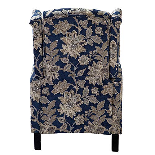 Upholstered Wingback Recliner Chair, Traditional Push Back Recliner Sofa, Mid Century Modern Lounge Armchair For Living Room, Home Theater Accent Chairs Recliners Couches (Garden) #TOP4
