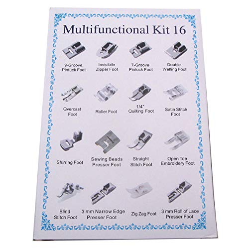 Kit de 16 Piezas de Pies para Máquina de Coser miniatura 2