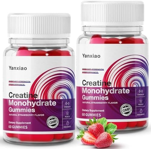 Creatine Monohydrate Gummies – 5000mg Strength Builder, 60 Gummies, Balincer