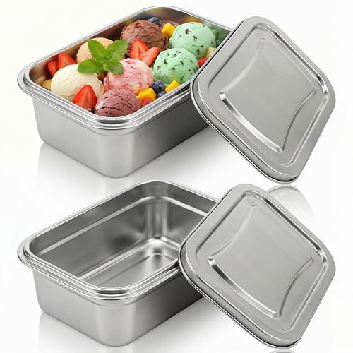 DOITOOL Stainless Steel Ice Cream Tubs
