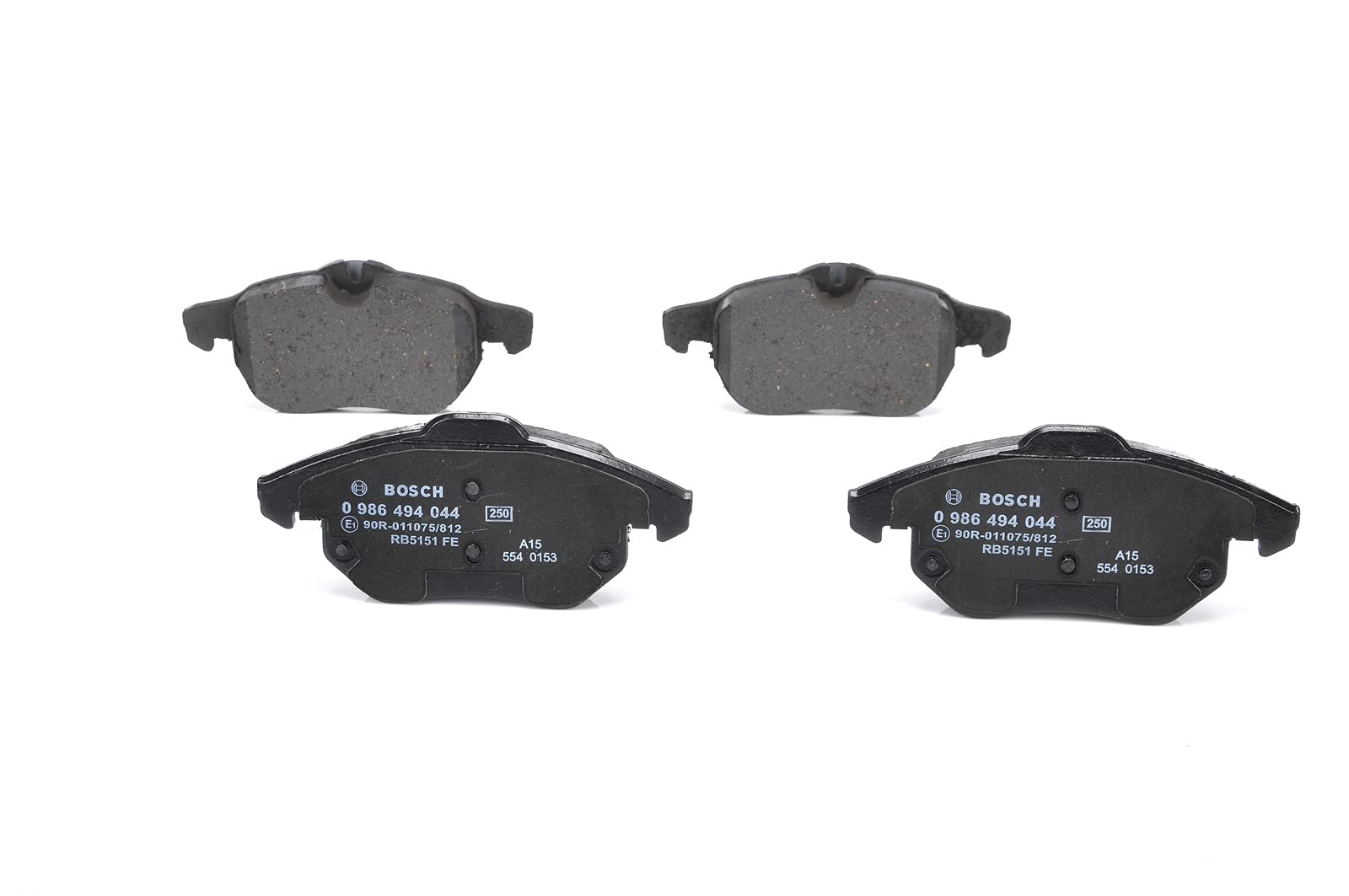 Bosch BP393 - Plaquettes de Frein Avant pour Voiture - Jeu de 4