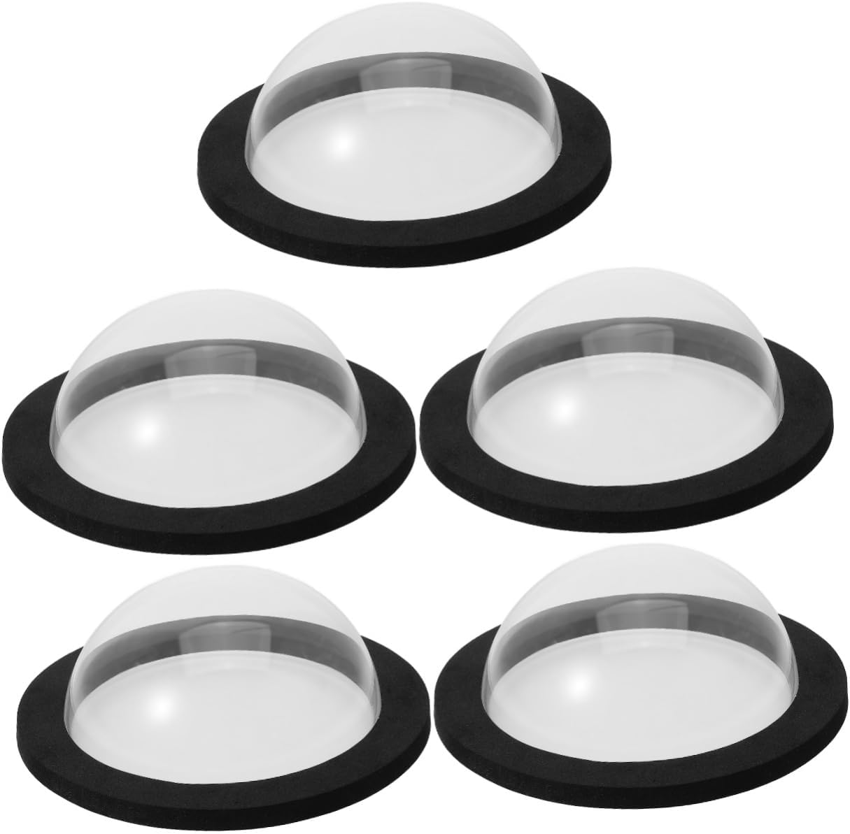 Toddmomy 5pcs Floating Fish Dome Acrylic Fish Viewing Habitat for Ponds and Gardens Base and Sanctuary