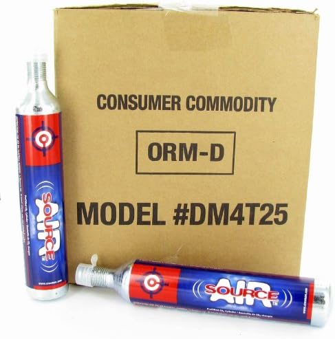 Crosman AirSource, pre-filled, disposable, 88 gram CO2 tank (25ct BULK)