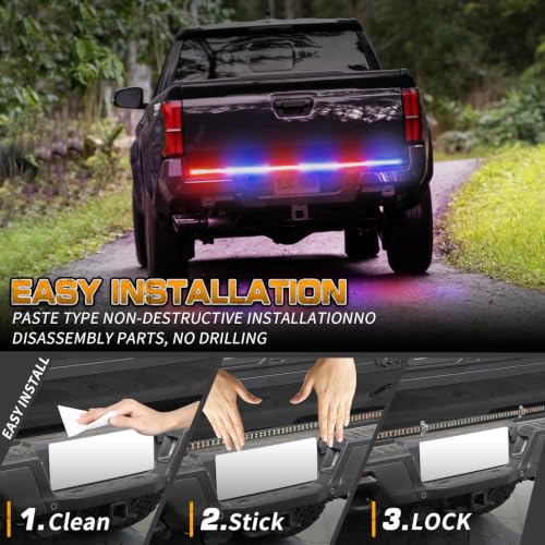 Image of XRIDONSEN 48 inch Tailgate Strobe Light Strip 288 LED Rear Window Light Bar