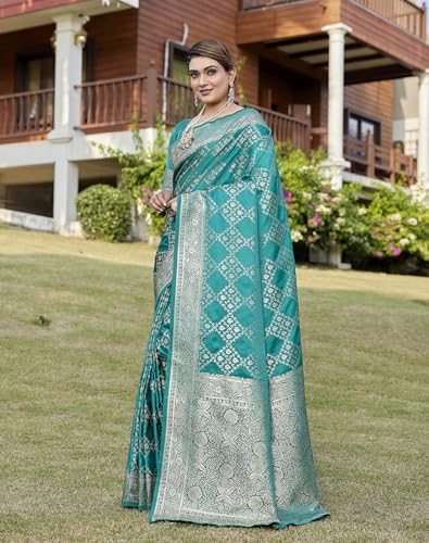 Image of Yashika Women's Pure Kanjivaram Silk Saree Soft Banarasi Style Wedding With Blouse Piece | Saree For Women | New Sari