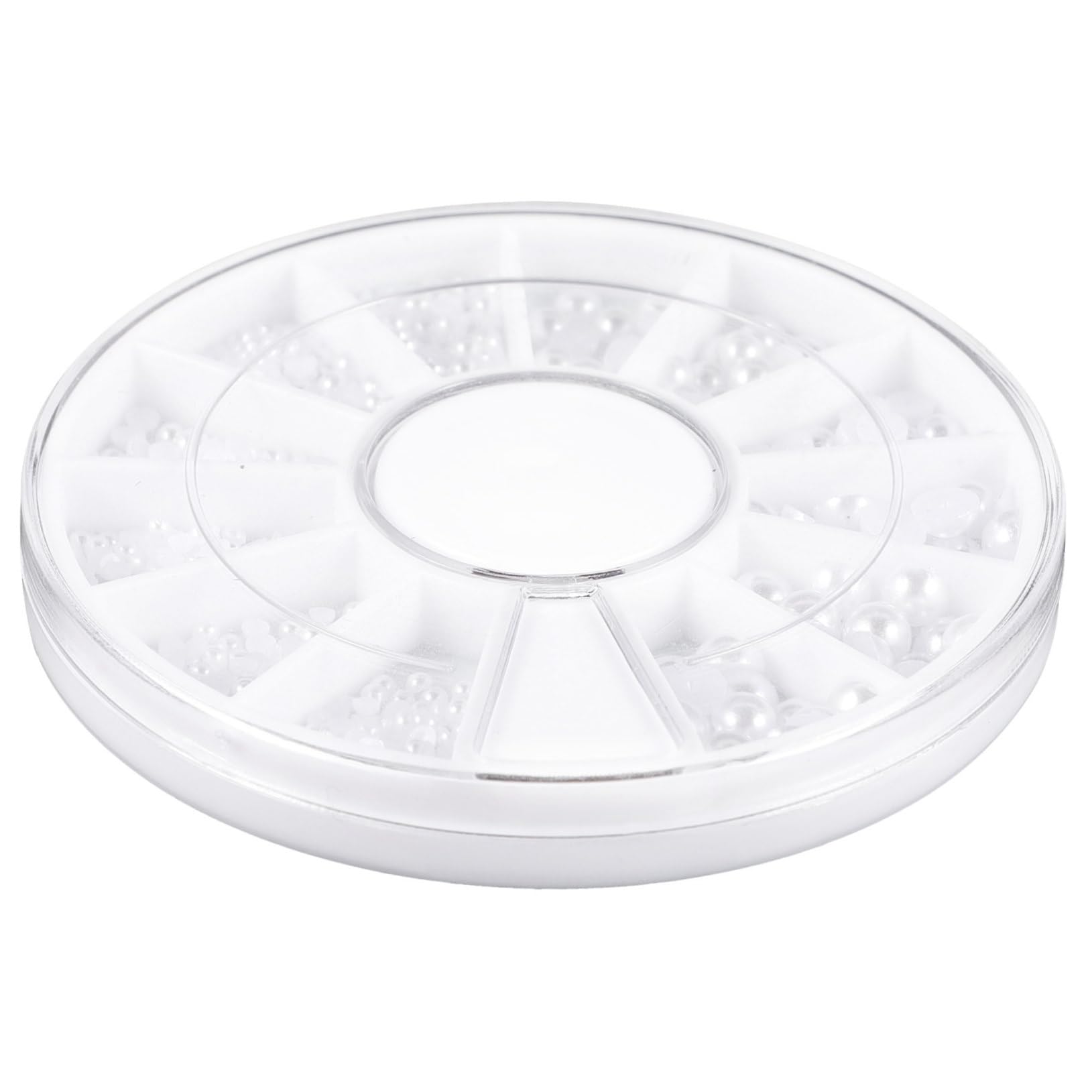 FRCOLOR Flatback Pearl Cabochons 200pcs Set 2mm/3mm Mixed Sizes White Pearls for Jewelry Making Nail Art