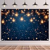 Starry Night Sky Photography Backdrop with Shining Stars - Galaxy Theme for Prom Dance, Birthday Party, Baby Shower Banner Decor 72x43 Inch