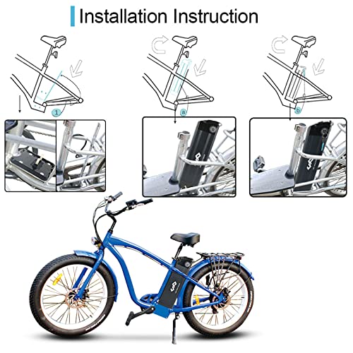 Miniatura 6 de Bateria Bicicleta Electrica 36v 13ah Para Motor De 50w-550w Silverfish Ebike Monociclo Eléctrico De Auto Equilibrio Scooter Hoverboard Bicicleta Eléctrica E-Bike Con Cargador Y Bms