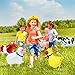 KESOTE Farm Animal Balloons, 6 Pack Inflatable Farm Animals Walking Balloons for Birthday Party Decorations Farm Animal Birthday Party Supplies