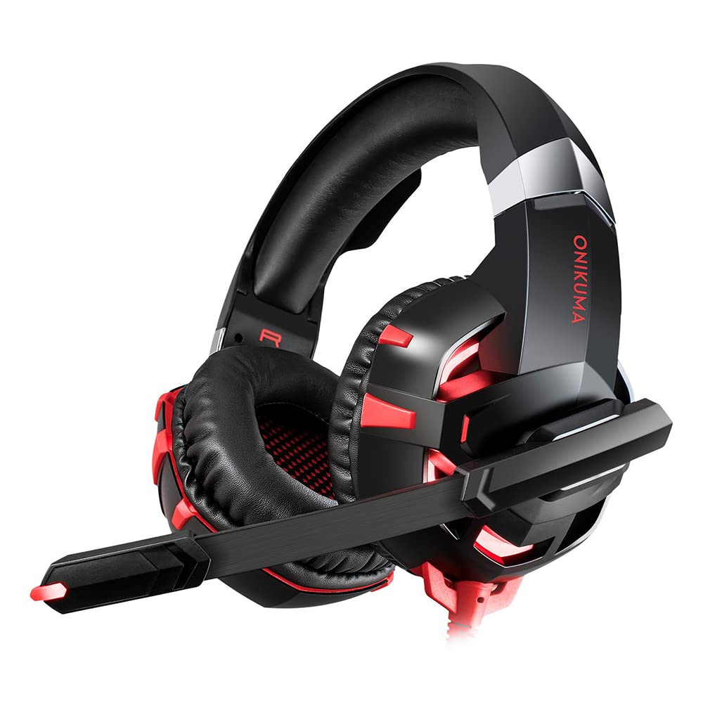 Onikuma K2-PRO Red LED Lightweight Professional Gaming Headset