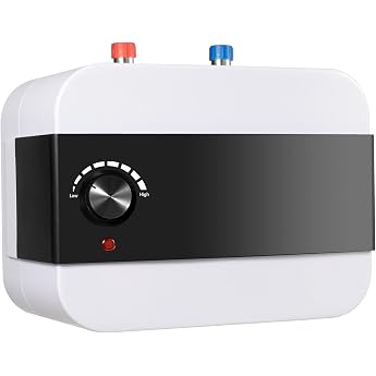 6 L Undersink Boiler Pressure-resistant Hot Water Tank 1500 W Boiler Under-Table 30-65  C Adjustable Temperature Boiler Under-Sink Boiler with Heat Protection Status for Kitchens Bathrooms