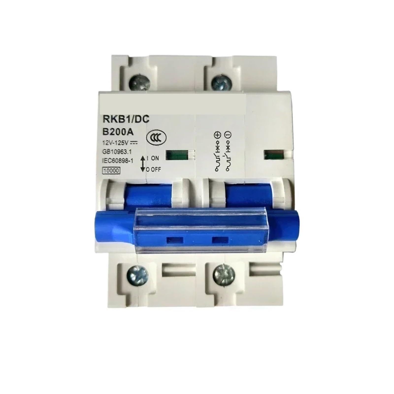 Disjoncteur CC 2P 250A haute performance pour parc batterie solaire de 12V à 120V