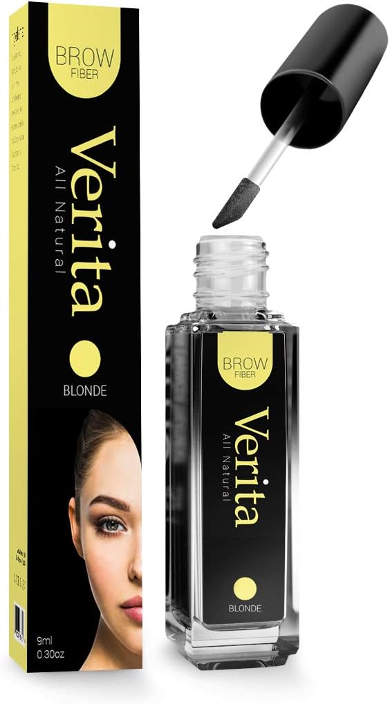 Verita Brow Fibers - Semi Temporary Instant Brow Volumizing Tint - Delivers Full Colored Brows in Few Easy Strokes - For Daily Beauty Needs