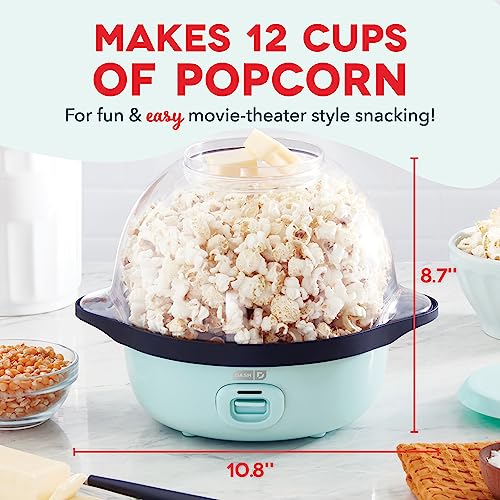 image for DASH SmartStore™ Stirring Popcorn Maker, 3QT Hot Oil Electric Popcor