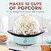 Dash SmartStore Stirring Popcorn Maker - Hot Oil Electric Popcorn Popper with Butter-Warming Tray, Clear Serving Bowl & Measuring Cup - 12 Cups, Aqua