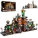 Produktbild JMBricklayer Steampunk-Bahnhof-Bausatz 50002, 2-in-1-Bausatz mit Zug und Buchstützen für Erwachsene, Heimdekor und Bücherregal-Organizer, ideales Sammler-Zugmodell für Jungen, Mädchen und Teenager