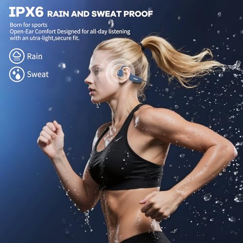 Fenzonxo Open Ear Running Earphones, 15H Playback, Sweat Resistant and Waterproof, Bluetooth 5.3 Wireless Built-in Microphone Earphones, Suitable for Cycling, Exercise, Gifts — view 5
