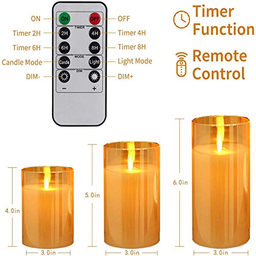 image for Goldprice Flameless Led Candles Flickering, Candle Real Wax Fake Wick 