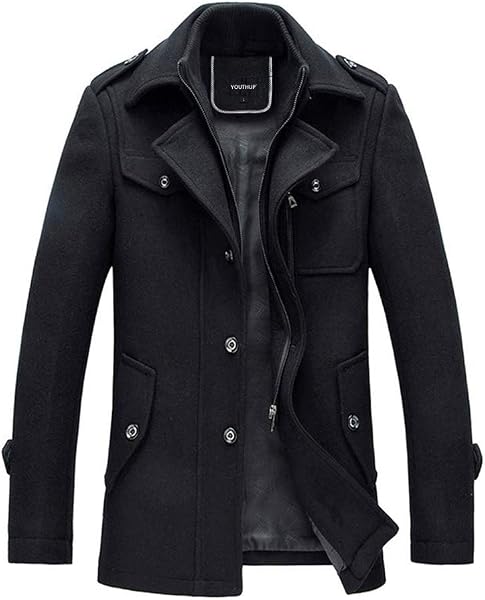 YOUTHUP Manteau Hiver Chaud pour Homme en Laine