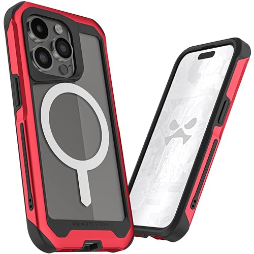 Coque aluminium iPhone 15 Pro rouge protection robuste haut de gamme