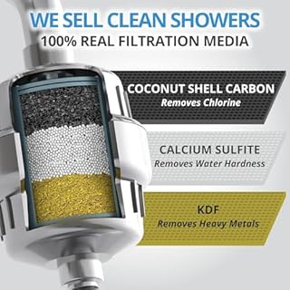 weAQUA Heavy Duty Shower Filter Family 2 PACK – 99% Removal for Hard Water, Chlorine, Fluoride, Heavy Metals, Micro-life, Organics and More (Chrome)