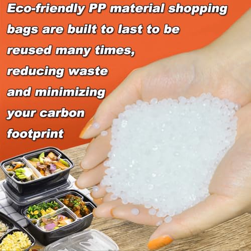 اكياس تسوق بلاستيكية 100 قطعة مع مقابض، اكياس بقالة بيضاء للقمصان والمطاعم، اكياس قمامة صغيرة بالجملة، اكياس سوبر ماركت، اكياس ربط سميكة 1.6 مل، شنط حمل (4 جالون (14.17 × 20.86))