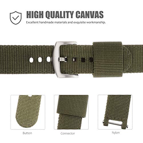ULTECHNOVO Canvas Quick Release Faixa de Relógio Pulseira de Relógio Pulseira de Relógio Inteligente