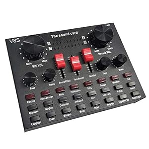 pedkit Geluidsadapter, V8S Live streaming geluidsadapter Telefoon Laptop Microfoon Multifunctioneel Hoge…