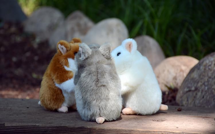 Peluche hamster 3,5 pouces marron au design réaliste et mini format - 3