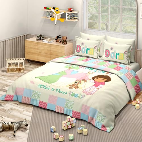 Image of Sassoon Dora Tent Digital Printed 100% Cotton Bedsheet with 2 Pillow Covers in 300TC
