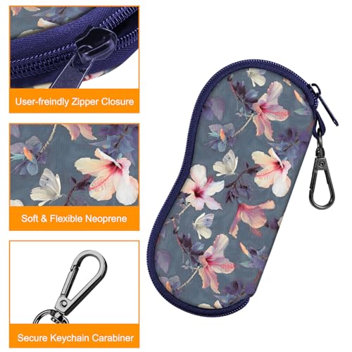 Image of FINTIE Glasses Case with Carabiner, Ultralight Neoprene Sunglasses Pouch