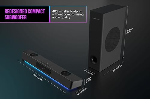 Miniatura 2 de Creative Sound Blaster Katana V2X 5.1 Barra de sonido multicanal para juegos con subwoofer compacto, potencia máxima de 180 W, diseño de 5