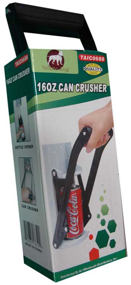 WHITE DOG WALL MOUNTED 12 OZ CAN CRUSHER - LJAW-7532-U