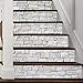 A.Monamour Pegatinas de Escalera Autoadhesivos 3D Piedra Blanca Ladrillo Pared Ladrillo Vinilo Impermeable Pegatinas de Pared Adhesivos Etiquetas Pegatinas de Baldosas DIY 6PCs