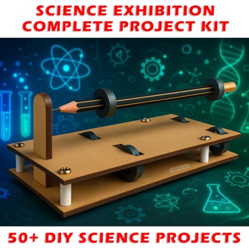 Image of Kit4Curious Magnetic Levitating Pencil School Project Model + 50 DIY Science Physics Fun Experiments kit