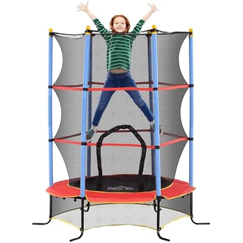 HOMCOM 6FT Kids Trampoline with Safety Net Cover