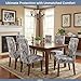 Lalluxy Stretchy Parson Chair Slipcovers for Dining Room Chair seat Covers Chair Protectors for Party Pet Protection Universal Fit Soft Polyester (Set of 4, Leaves Grey)